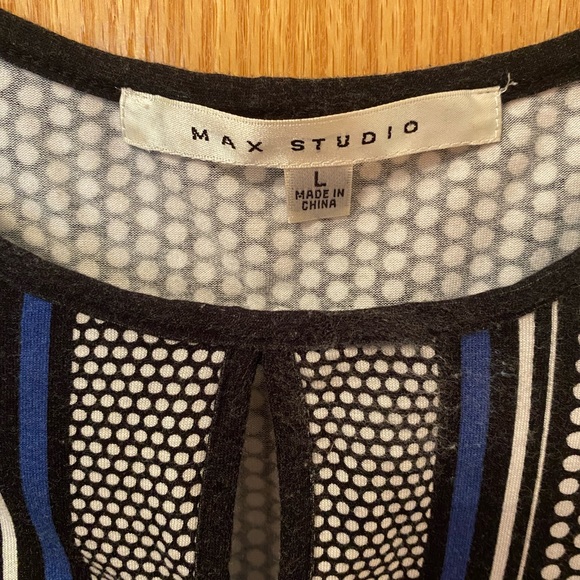 Max studio large white & black circle sleeveless top - Picture 2 of 3